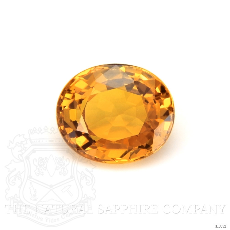 2.90 Ct. Orangish Yellow Sapphire from Ceylon (Sri Lanka)