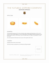 0.57 Ct. Yellow Sapphire from Ceylon (Sri Lanka) Appraisal
