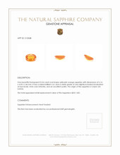 0.54 Ct. Yellowish Orange Sapphire from Ceylon (Sri Lanka) Appraisal