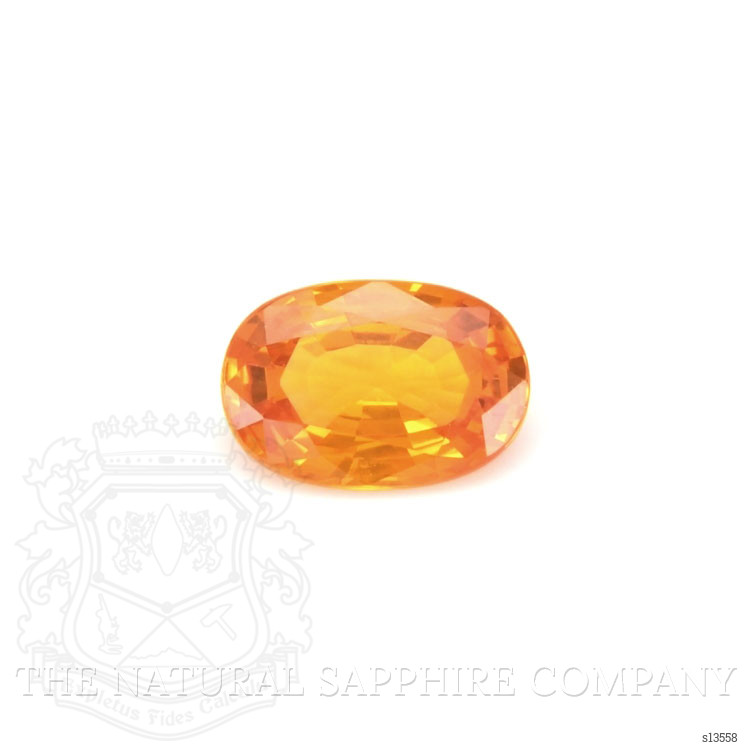 0.54 Ct. Yellowish Orange Sapphire from Ceylon (Sri Lanka)