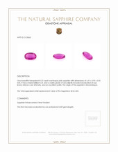 0.52 Ct. Pink Sapphire from Mozambique Appraisal