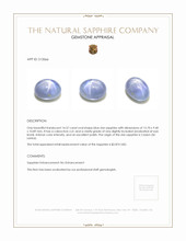 14.37 Ct. Blue Star Sapphire from Ceylon (Sri Lanka) Appraisal