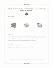 2.63 Ct. Green Sapphire from Africa Appraisal