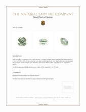 2.63 Ct. Green Sapphire from Africa Appraisal
