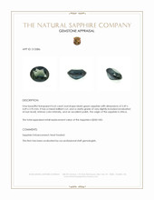 0.63 Ct. Bluish Green Sapphire from Africa Appraisal