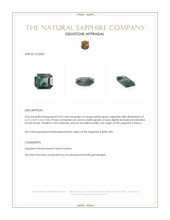 0.52 Ct. Bluish Green Sapphire from Africa Appraisal