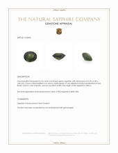 0.53 Ct. Green Sapphire from Africa Appraisal