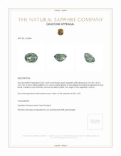 0.82 Ct. Bluish Green Sapphire from Africa Appraisal