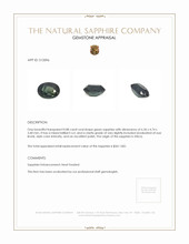 0.88 Ct. Green Sapphire from Africa Appraisal