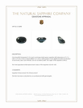 2.18 Ct. Green Sapphire from Africa Appraisal