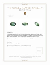 0.43 Ct. Green Sapphire from Africa Appraisal