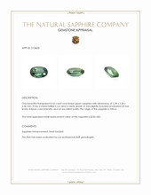 0.43 Ct. Green Sapphire from Africa Appraisal