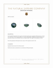 2.43 Ct. Greenish Blue Sapphire from Africa Appraisal