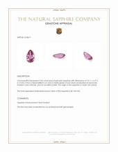 2.05 Ct. Pink Sapphire from Ceylon (Sri Lanka) Appraisal