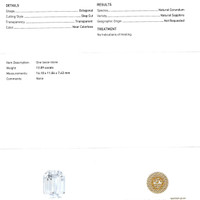 12.09 Ct. White Sapphire from Ceylon (Sri Lanka) Scan Report