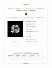 7.22 Ct. White Sapphire from Ceylon (Sri Lanka) Scan Report