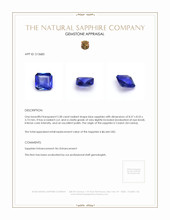 2.58 Ct. Blue Sapphire from Ceylon (Sri Lanka) Appraisal