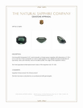 2.07 Ct. Green Sapphire from Africa Appraisal