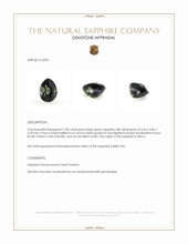 1.08 Ct. Green Sapphire from Africa Appraisal