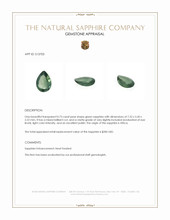 0.73 Ct. Green Sapphire from Africa Appraisal