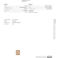 2.01 Ct. Peach Sapphire from Ceylon (Sri Lanka) Scan Report