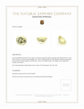 2.03 Ct. Yellow Sapphire from Ceylon (Sri Lanka) Appraisal