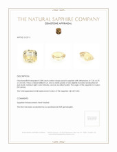 2.08 Ct. Peach Sapphire from Ceylon (Sri Lanka) Appraisal