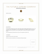 2.64 Ct. Yellow Sapphire from Ceylon (Sri Lanka) Appraisal