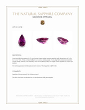 0.79 Ct. Pinkish Purple Sapphire from Ceylon (Sri Lanka) Appraisal