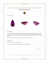 0.79 Ct. Pinkish Purple Sapphire from Ceylon (Sri Lanka) Appraisal