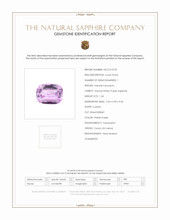 1.34 Ct. Pinkish Purple Sapphire from Ceylon (Sri Lanka) Scan Report