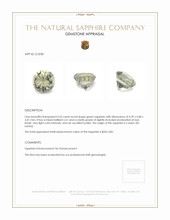 0.53 Ct. Green Sapphire from Ceylon (Sri Lanka) Appraisal