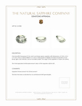 0.56 Ct. Green Sapphire from Ceylon (Sri Lanka) Appraisal