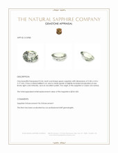 0.56 Ct. Green Sapphire from Ceylon (Sri Lanka) Appraisal