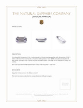 0.44 Ct. Purple Sapphire from Ceylon (Sri Lanka) Appraisal