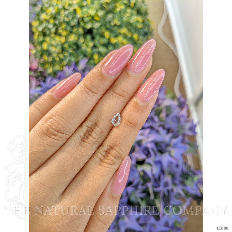 0.69 Ct. White Sapphire from Ceylon (Sri Lanka)