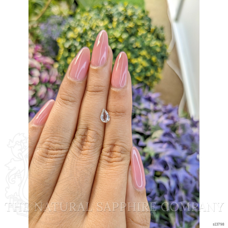 0.69 Ct. White Sapphire from Ceylon (Sri Lanka)