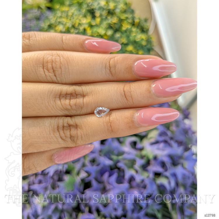 0.69 Ct. White Sapphire from Ceylon (Sri Lanka)