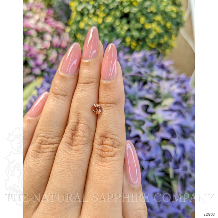 0.68 Ct. Orange Sapphire from Ceylon (Sri Lanka)