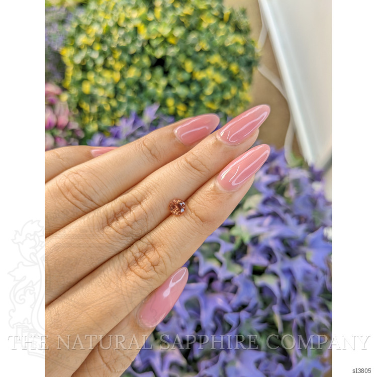 0.68 Ct. Orange Sapphire from Ceylon (Sri Lanka)