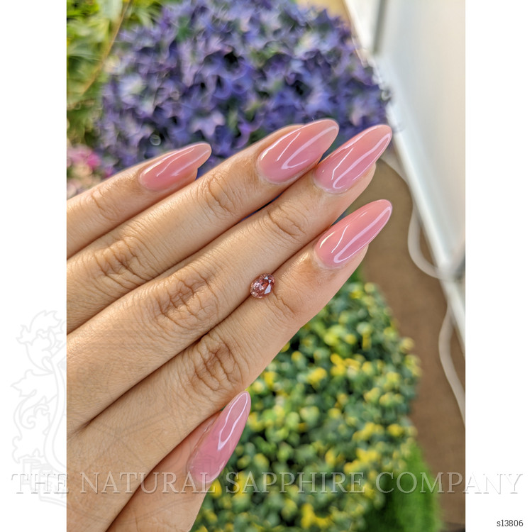 0.64 Ct. Pinkish Brown Sapphire from Ceylon (Sri Lanka)