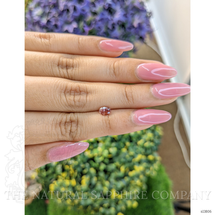 0.64 Ct. Pinkish Brown Sapphire from Ceylon (Sri Lanka)