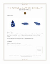 0.57 Ct. Blue Sapphire from Ceylon (Sri Lanka) Appraisal