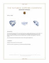 0.70 Ct. Blue Sapphire from Ceylon (Sri Lanka) Appraisal