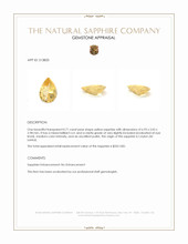 0.71 Ct. Yellow Sapphire from Ceylon (Sri Lanka) Appraisal