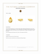 0.71 Ct. Yellow Sapphire from Ceylon (Sri Lanka) Appraisal