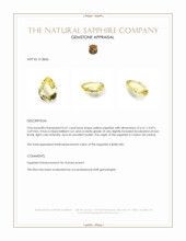 0.67 Ct. Yellow Sapphire from Ceylon (Sri Lanka) Appraisal