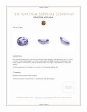 1.10 Ct. Sapphire from Ceylon (Sri Lanka) Appraisal