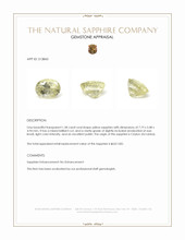 1.58 Ct. Yellow Sapphire from Ceylon (Sri Lanka) Appraisal