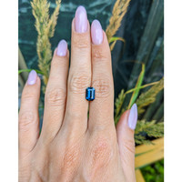 2.23 Ct. Greenish Blue Sapphire from Madagascar Life Style
